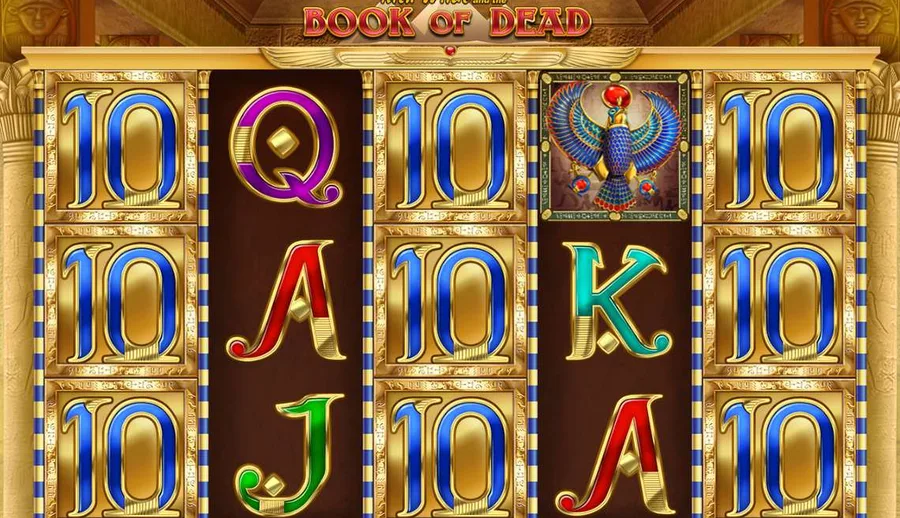 Book of Dead message bar reporting 3250 coins won