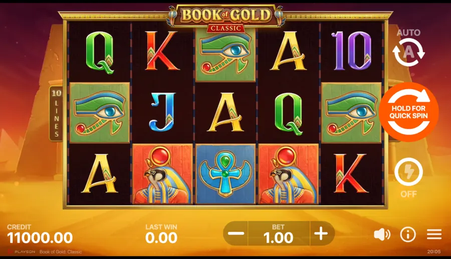 Book of Gold Classic slot: five reels
